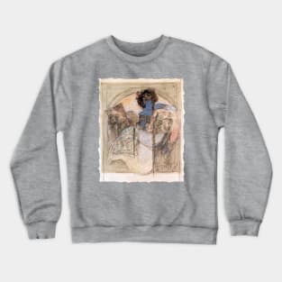 Study for a poster of Sarah Bernhardt Crewneck Sweatshirt